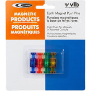 VLB FileMode Magnetic Push Pins Assorted Colours 8/pkg