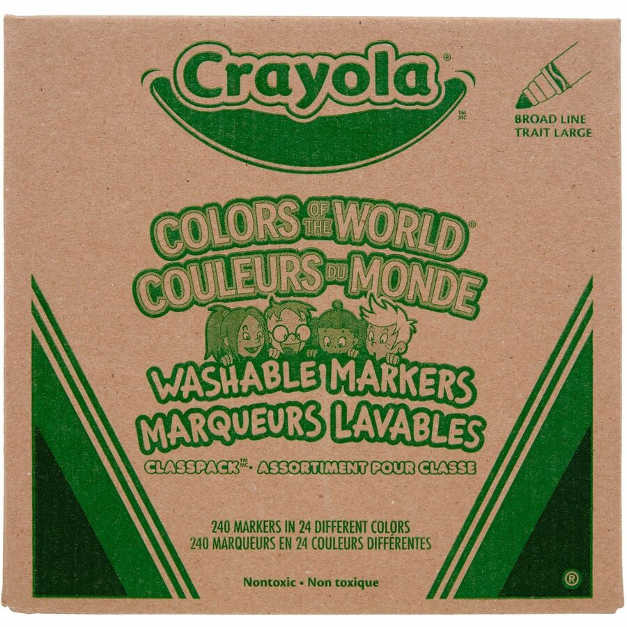 Marqueurs lavables Couleurs multiculturelles Crayola