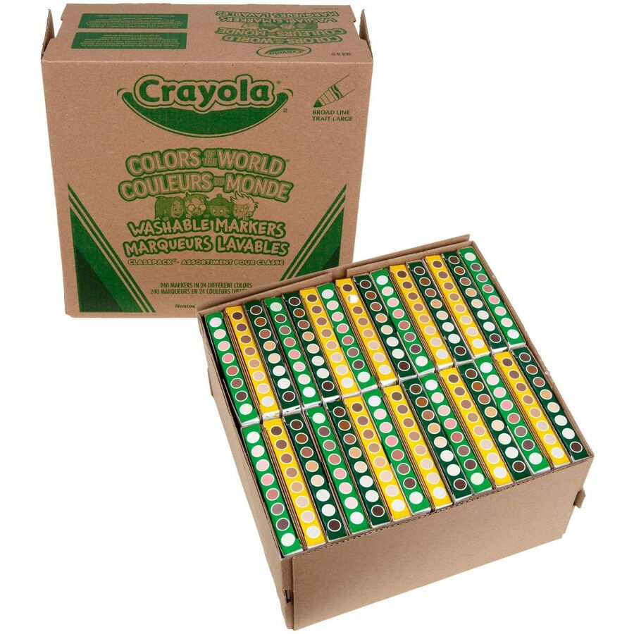 Marqueurs lavables Couleurs multiculturelles Crayola