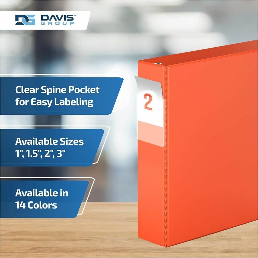 Classeur, anneaux en D de 5 cm, orange