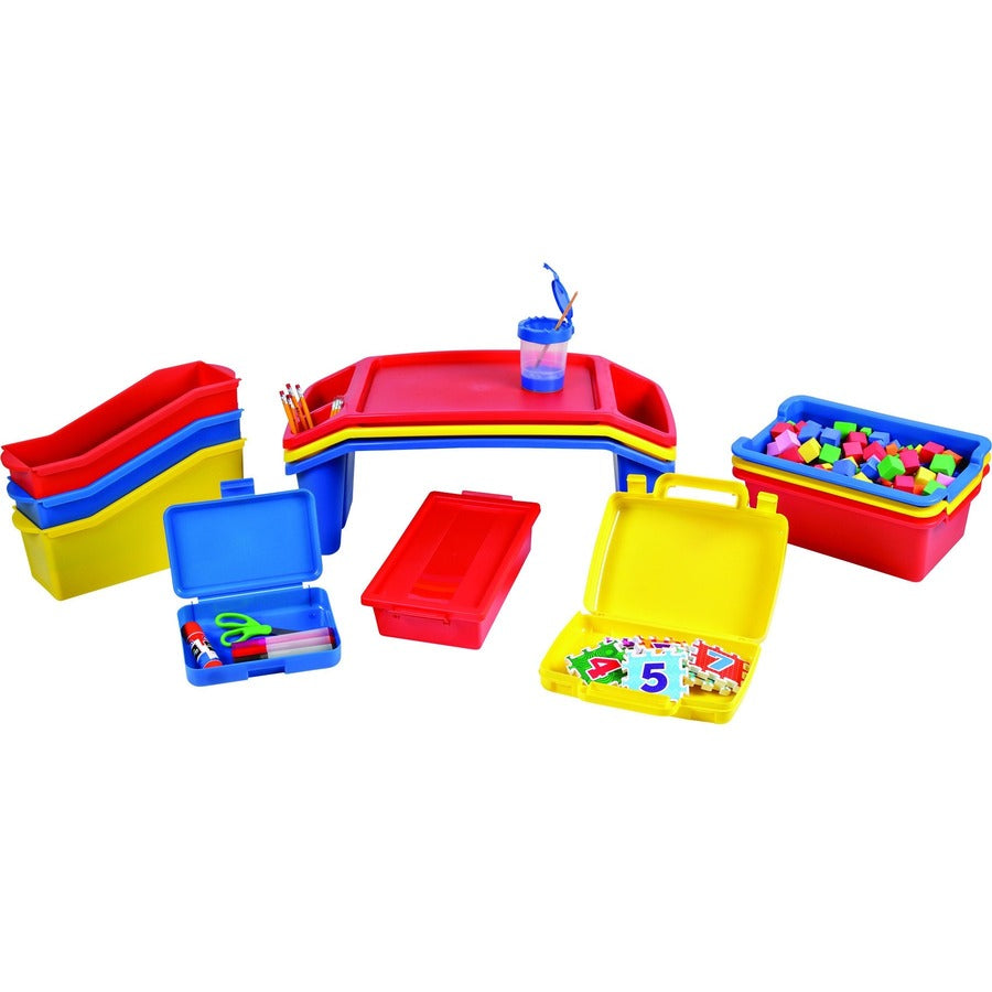Deflecto Antimicrobial Kids Storage Case — Red