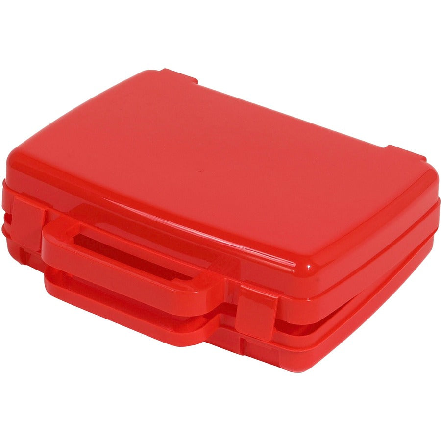 Deflecto Antimicrobial Kids Storage Case — Red