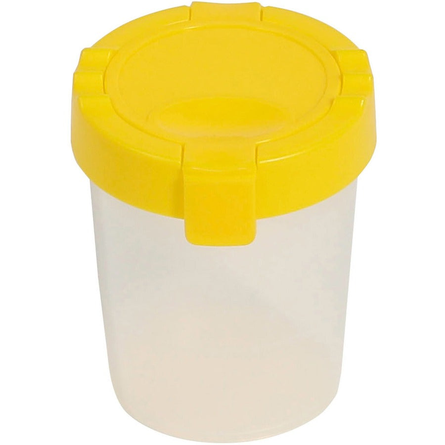 Deflecto Antimicrobial Kids No-Spill Paint Cup — Yellow