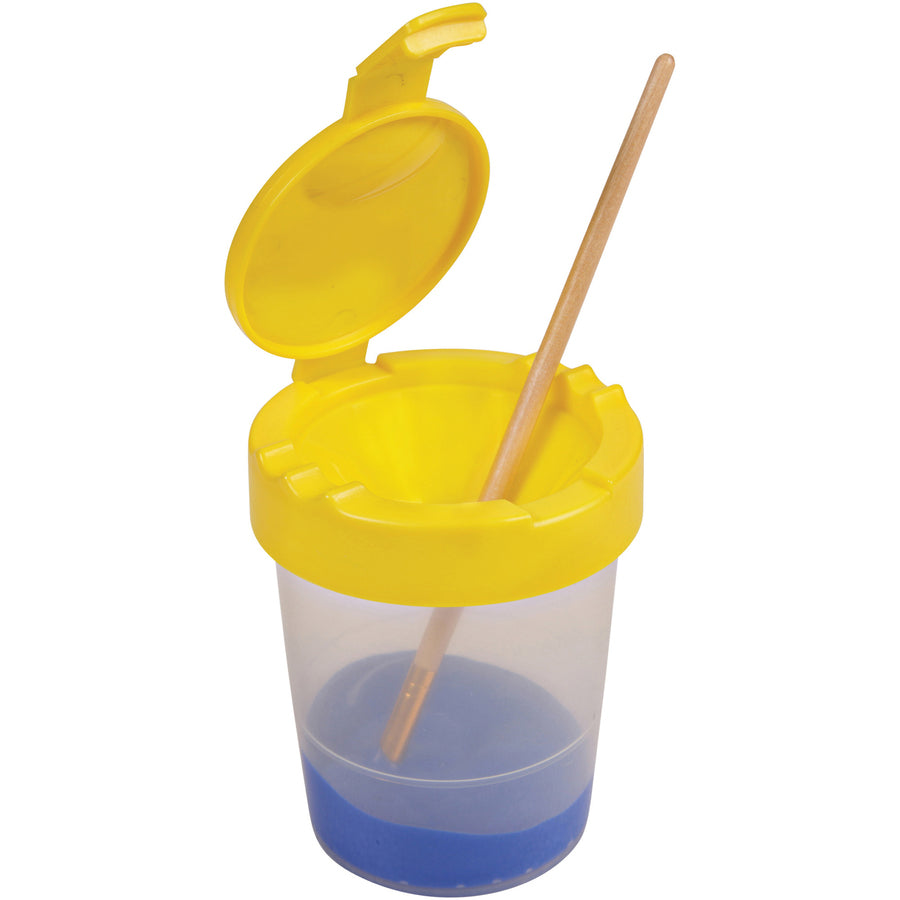 Deflecto Antimicrobial Kids No-Spill Paint Cup - Yellow