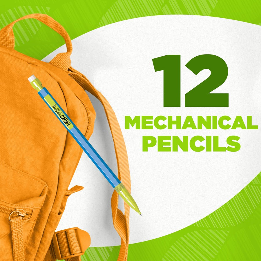 BIC Ecolutions HB Mechanical Pencil, 81% Recycled Plastic, Medium Point (0.7 mm), 100% Recycled Packaging, 12 Count Pack
