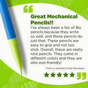 BIC Ecolutions HB Mechanical Pencil, 81% Recycled Plastic, Medium Point (0.7 mm), 100% Recycled Packaging, 12 Count Pack