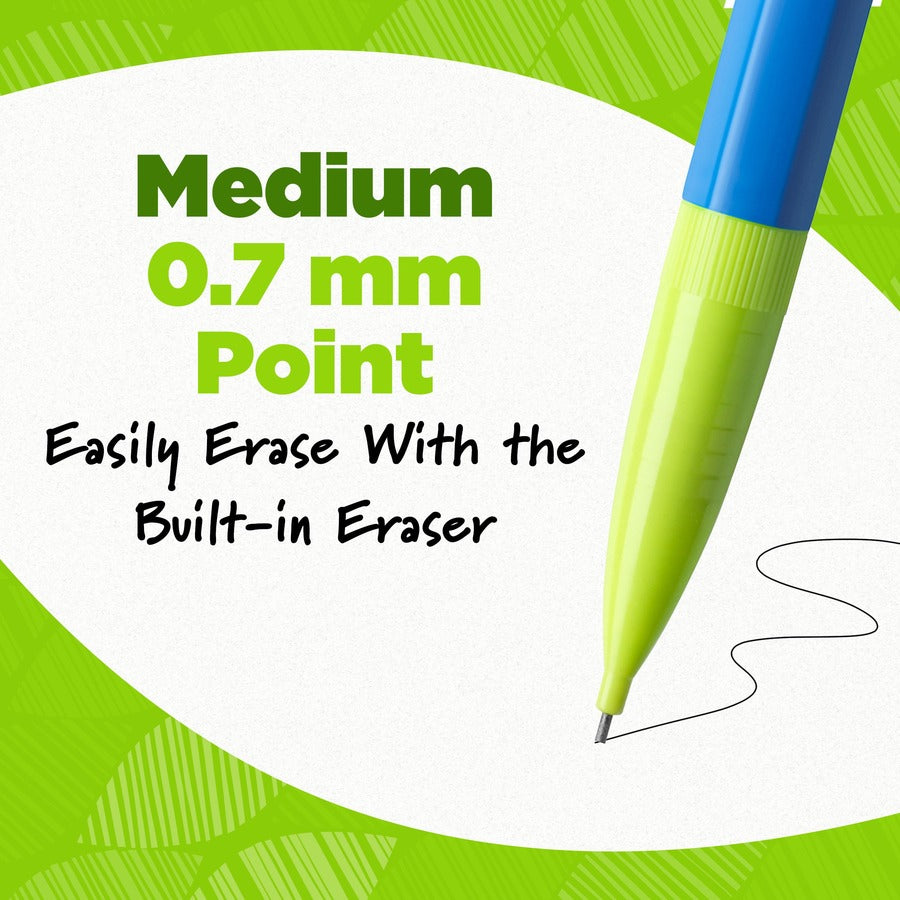 BIC Ecolutions HB Mechanical Pencil, 81% Recycled Plastic, Medium Point (0.7 mm), 100% Recycled Packaging, 12 Count Pack