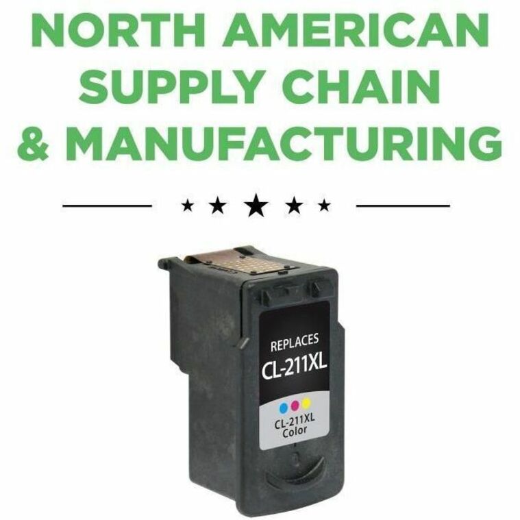CIG Remanufactured High Yield Inkjet Ink Cartridge CL-211XL (2975B001) - Tri-color - 1 Each