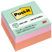 Bloc Post-it® Cube | 76 × 76 mm | Couleurs assorties | 400 feuilles