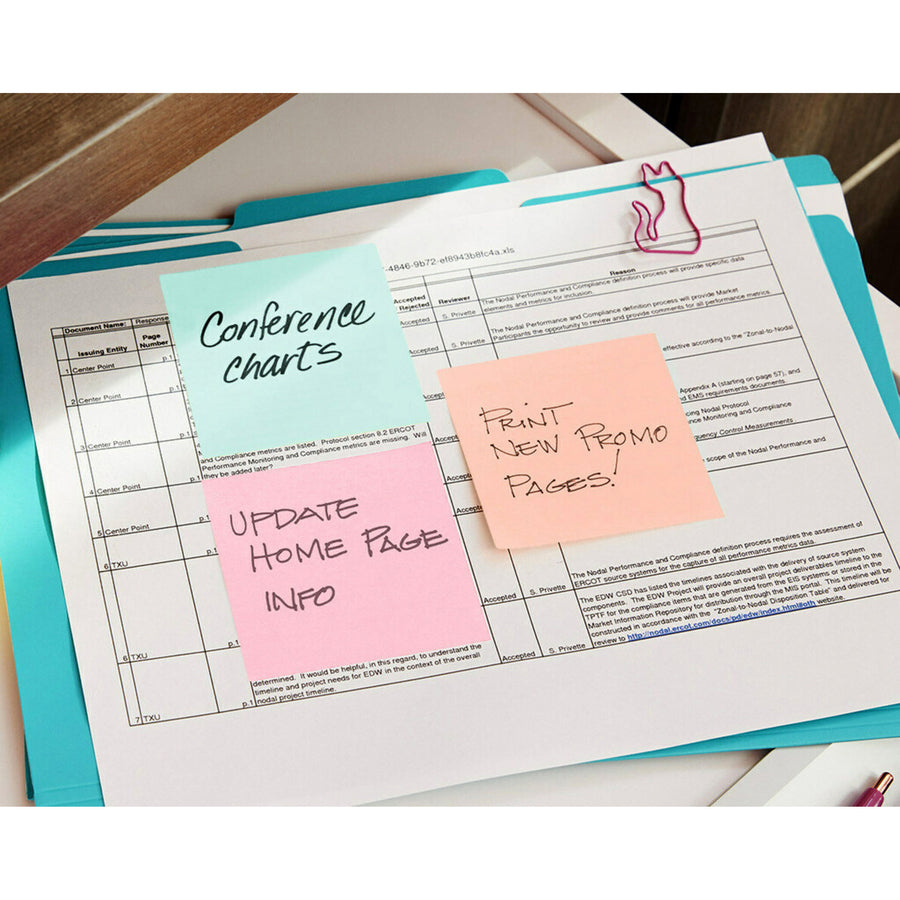 Post-it&reg; Super Sticky Notes Cubes - Pink, 1-Pack