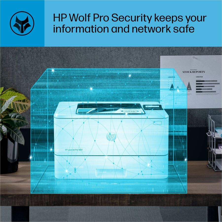 HP LaserJet Pro 4001 4001n Desktop Laser Printer - Monochrome