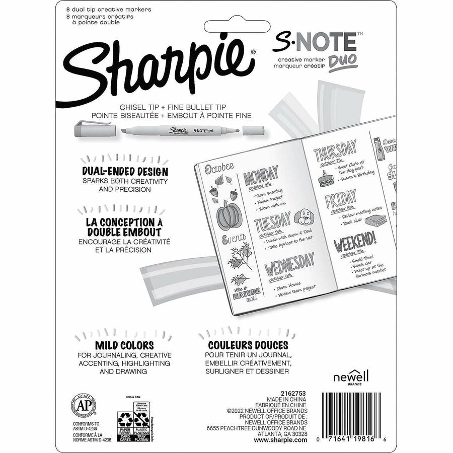 Sharpie S-Note Duo Dual-Tip Markers - 16-Pack