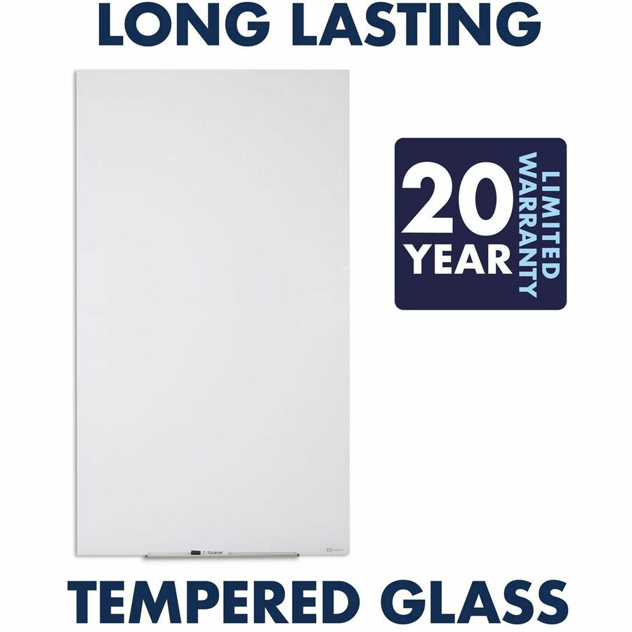 Quartet InvisaMount Vertical Glass Dry-Erase Board - 48x85