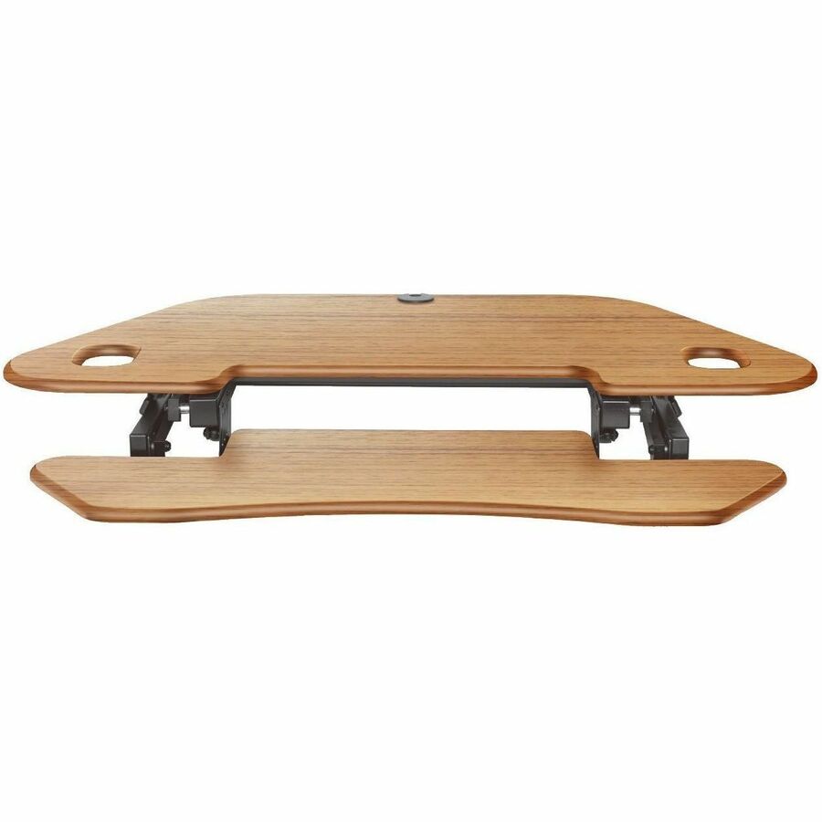 Rocelco CADRT-46 Corner Sit-Stand Desk Riser — Teak