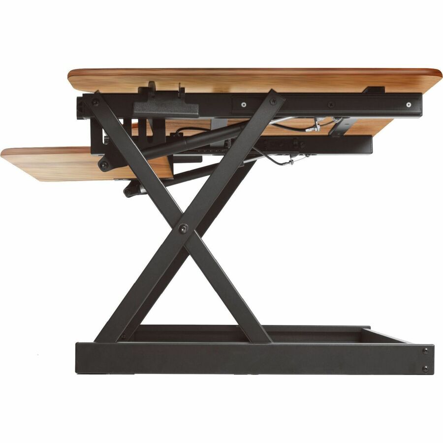 Rocelco CADRT-46 Corner Sit-Stand Desk Riser — Teak