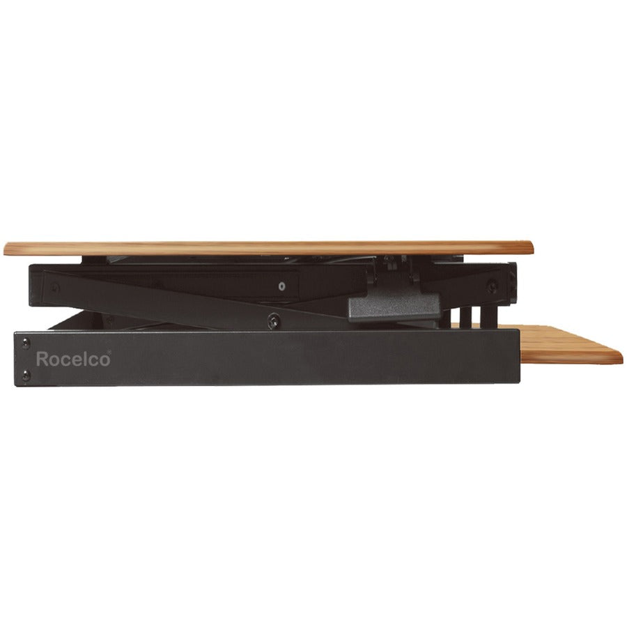 Rocelco DADR-46 Adjustable Desk Riser with EVR — Teak