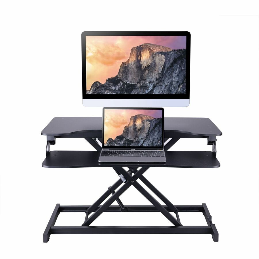 Rocelco VADR 31.5" Hi-Lift Adjustable Desk Riser — Black