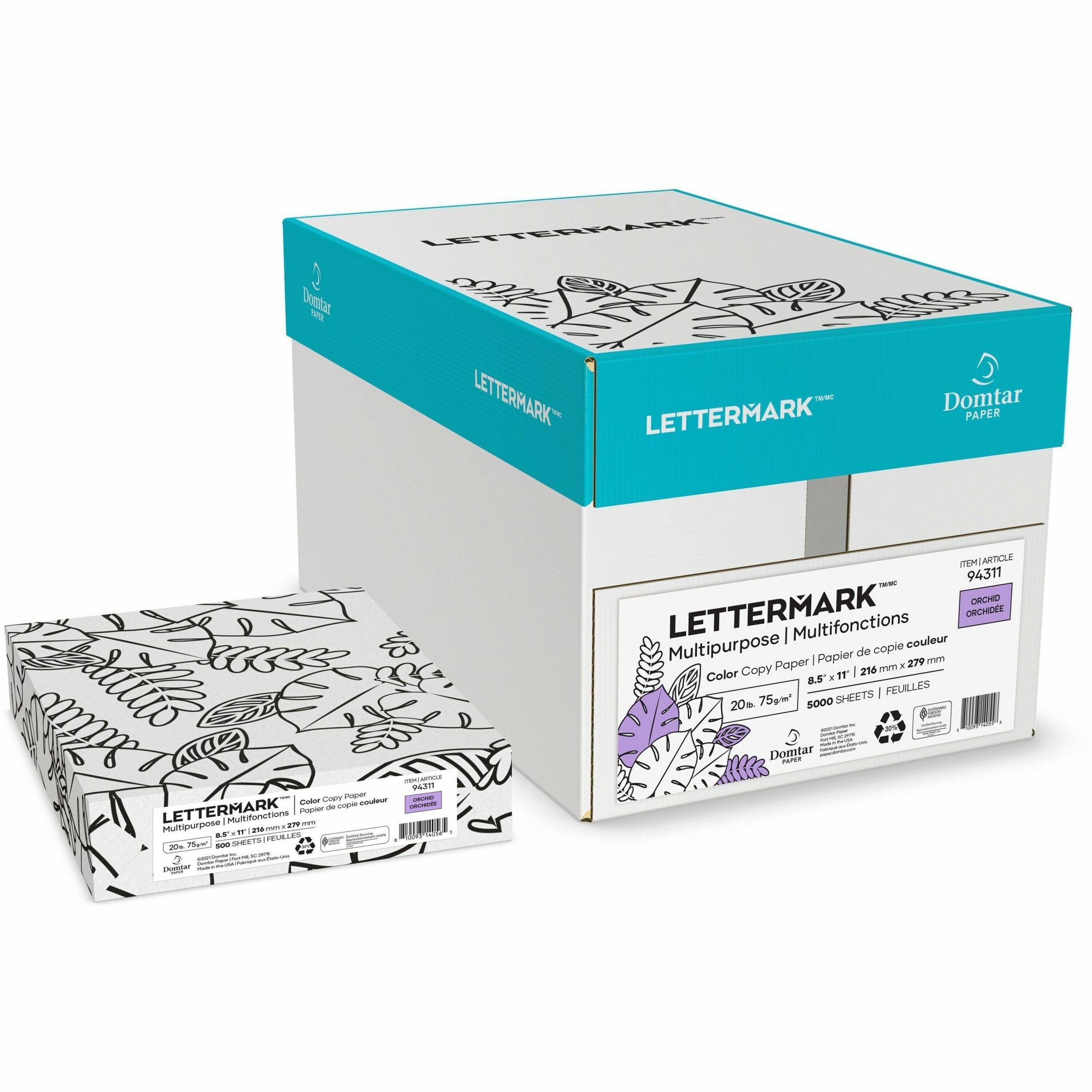 Lettermark Colors Multipurpose Paper – Letter, 8.5" × 11", 20 lb, 500 Sheets
