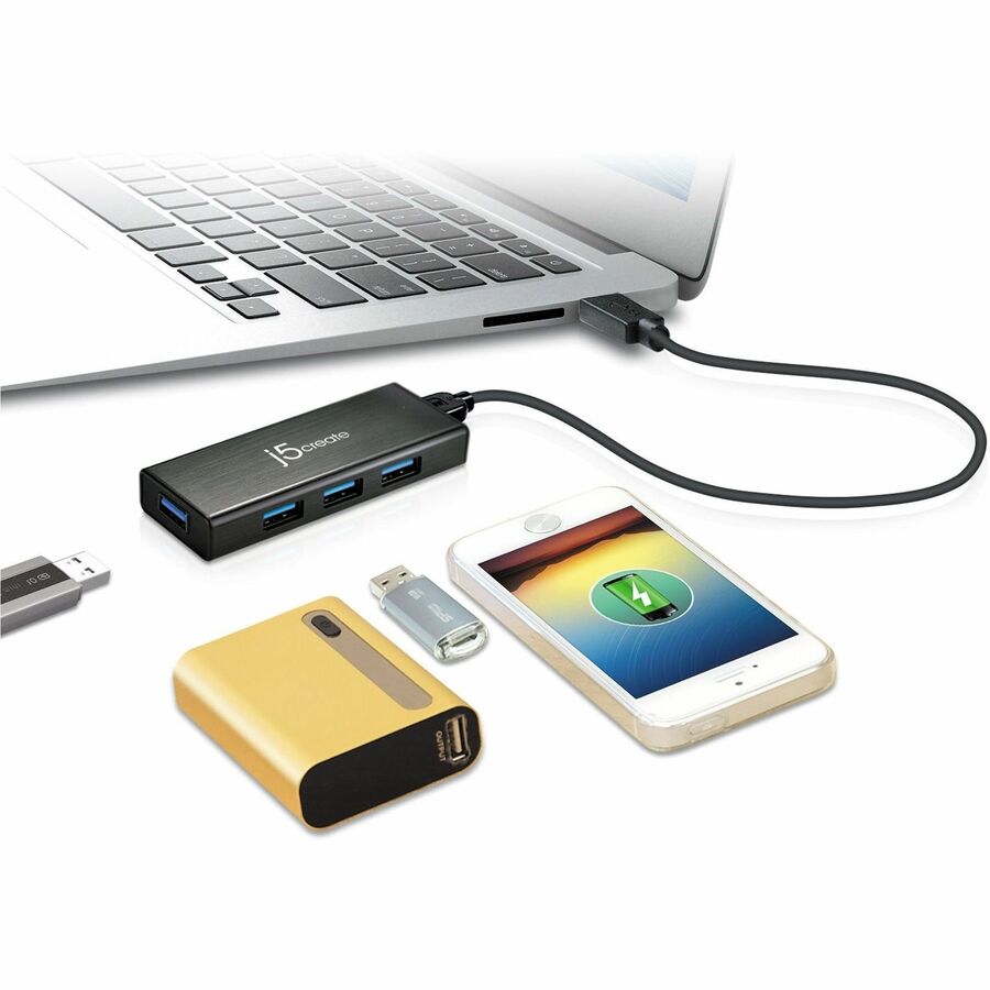 Mini concentrateur USB 3.0 à 4 ports j5create