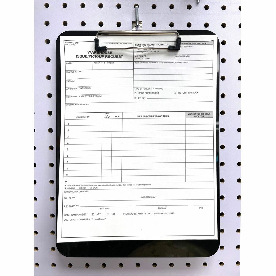 Officemate Magnetic Clipboard — Letter/A4, Black