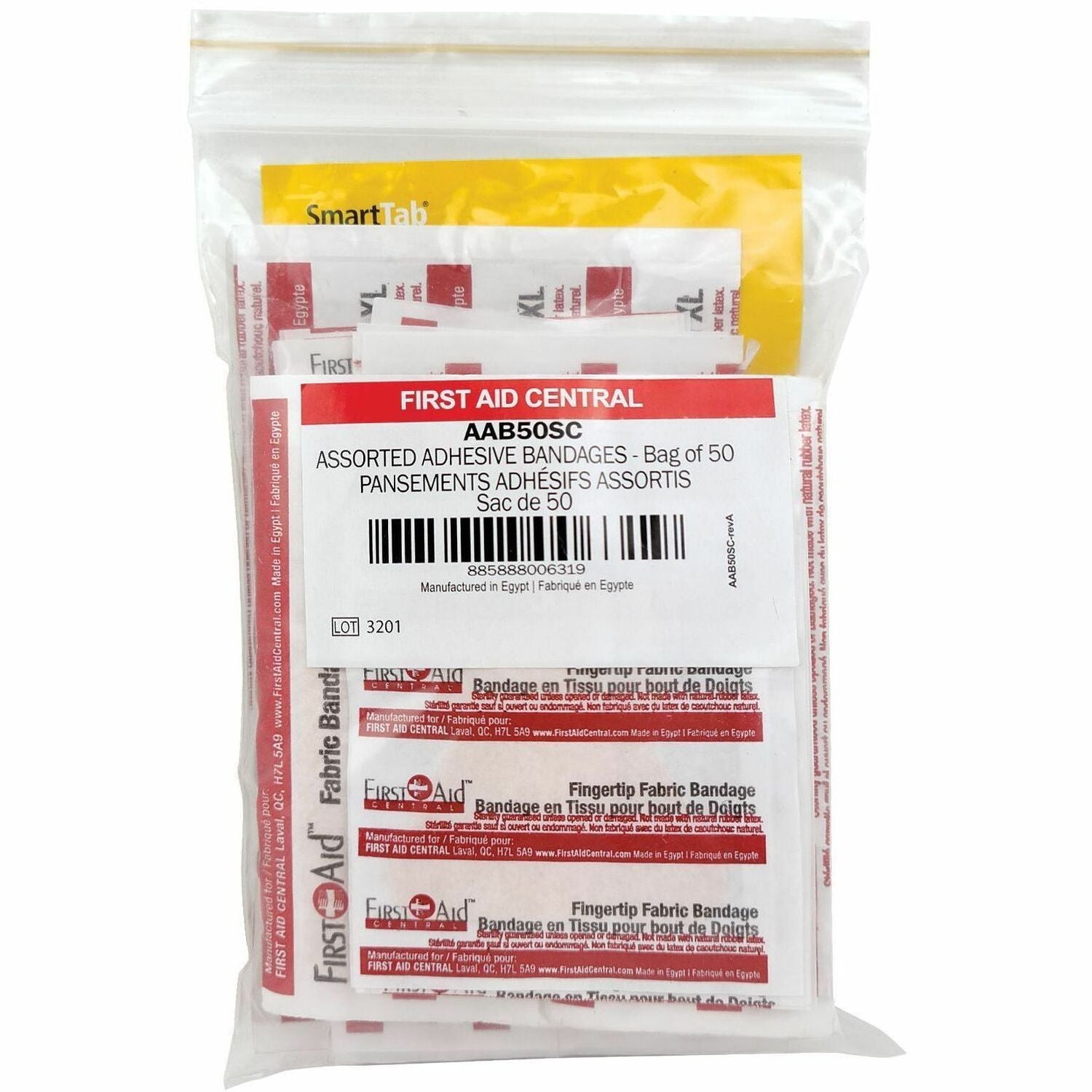 First Aid Central Compress Pressure Bandage with Ties (4" x 4")
