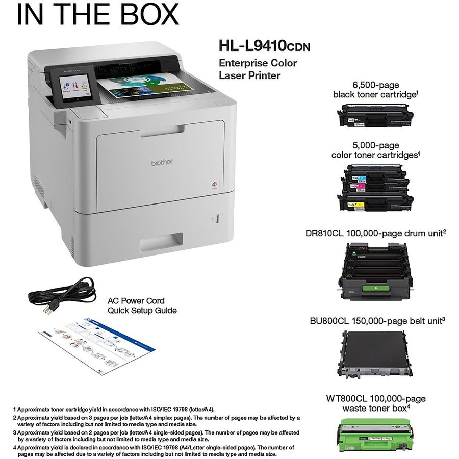 Brother Workhorse HL HL-L9410CDN Desktop Wireless Laser Printer - Color