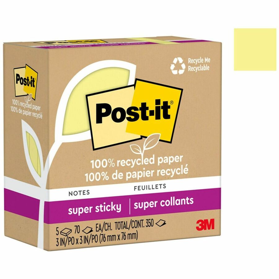 Post-it® Recycled Super Sticky Notes