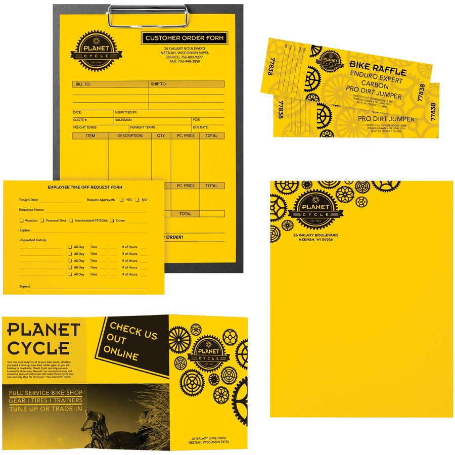 Spicers Astrobrights Colour Paper — 8.5" x 11", 24 lb, Sunburst Yellow, 500 Sheets