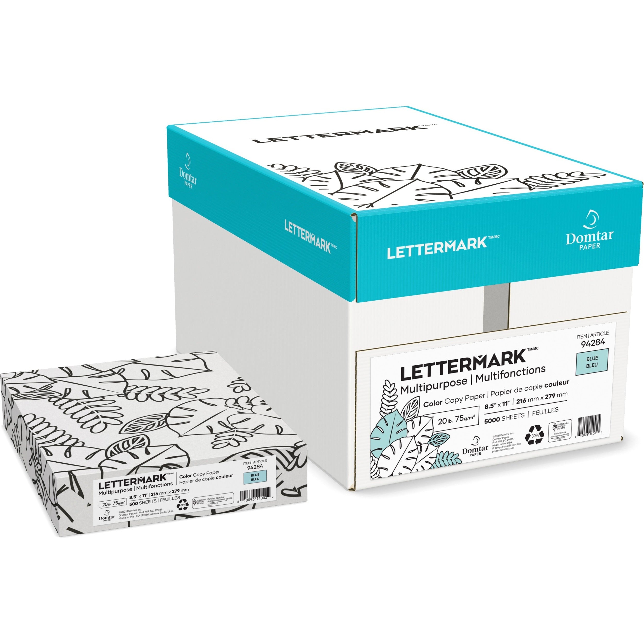 Lettermark Colors Multipurpose Paper – Letter, 8.5" × 11", 20 lb, 500 Sheets