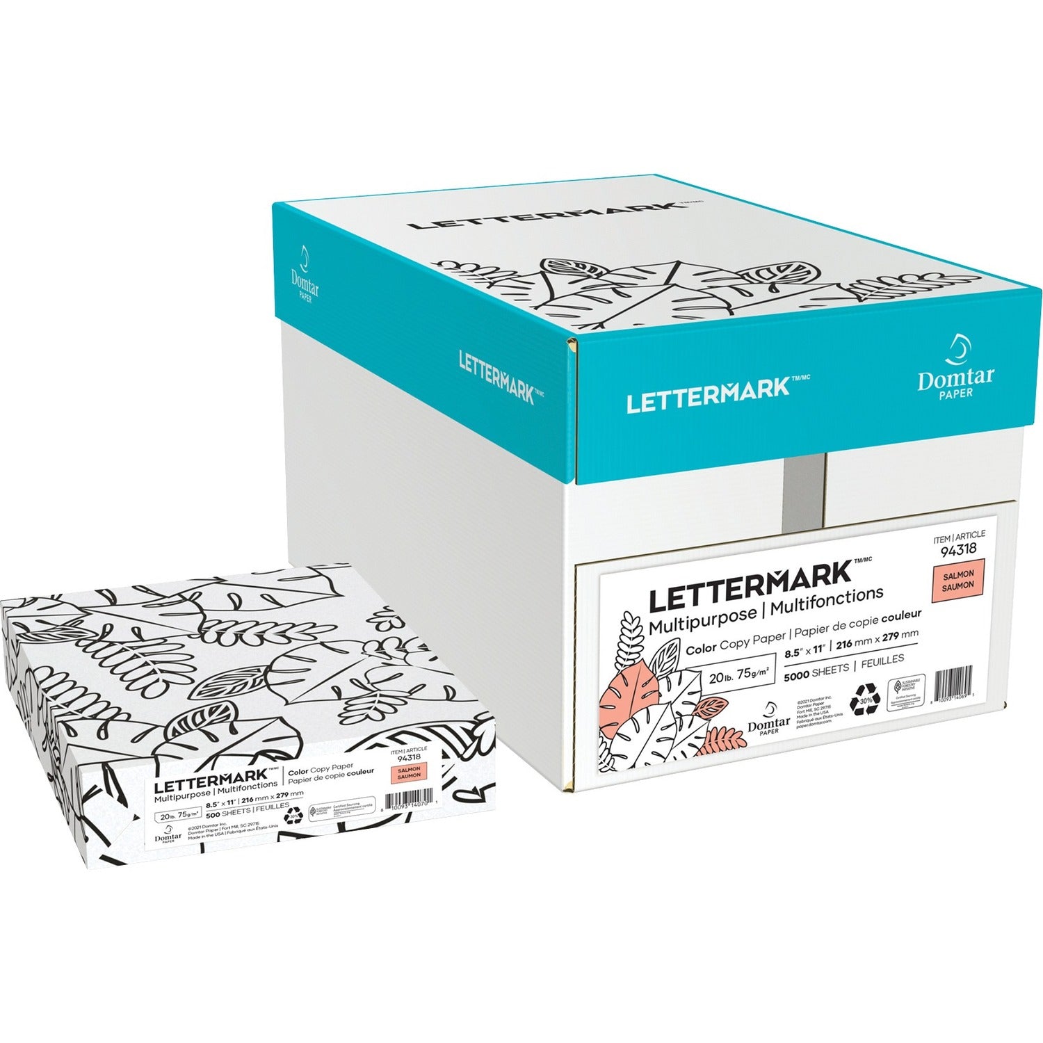 Lettermark Colors Multipurpose Paper – Letter, 8.5" × 11", 20 lb, 500 Sheets