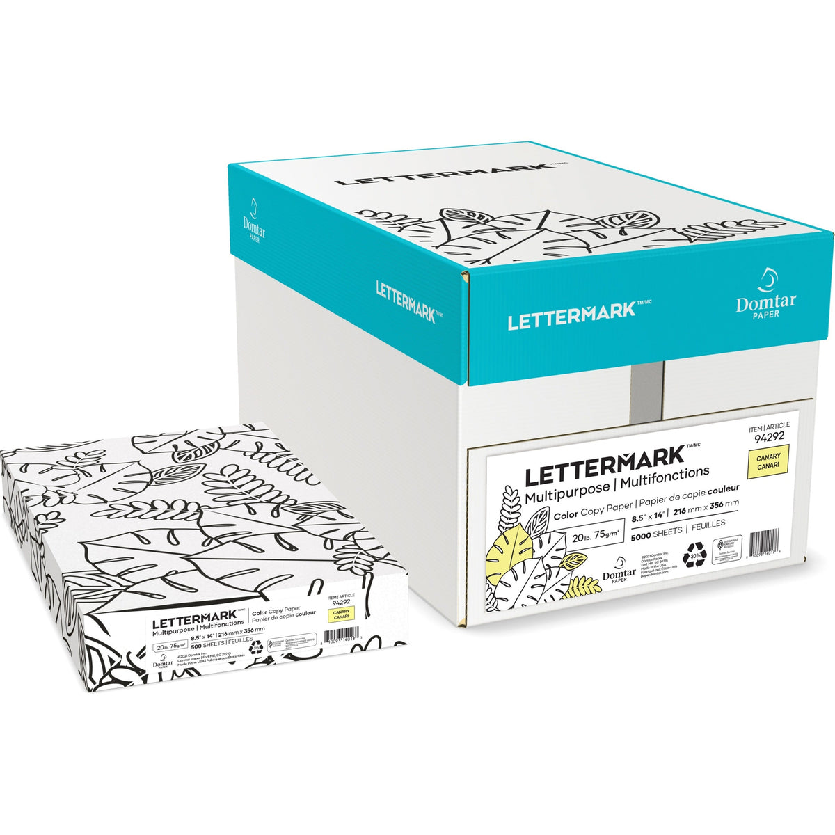 Lettermark Colors Multipurpose Paper – Legal, 8.5" × 14", 20 lb, 500 Sheets