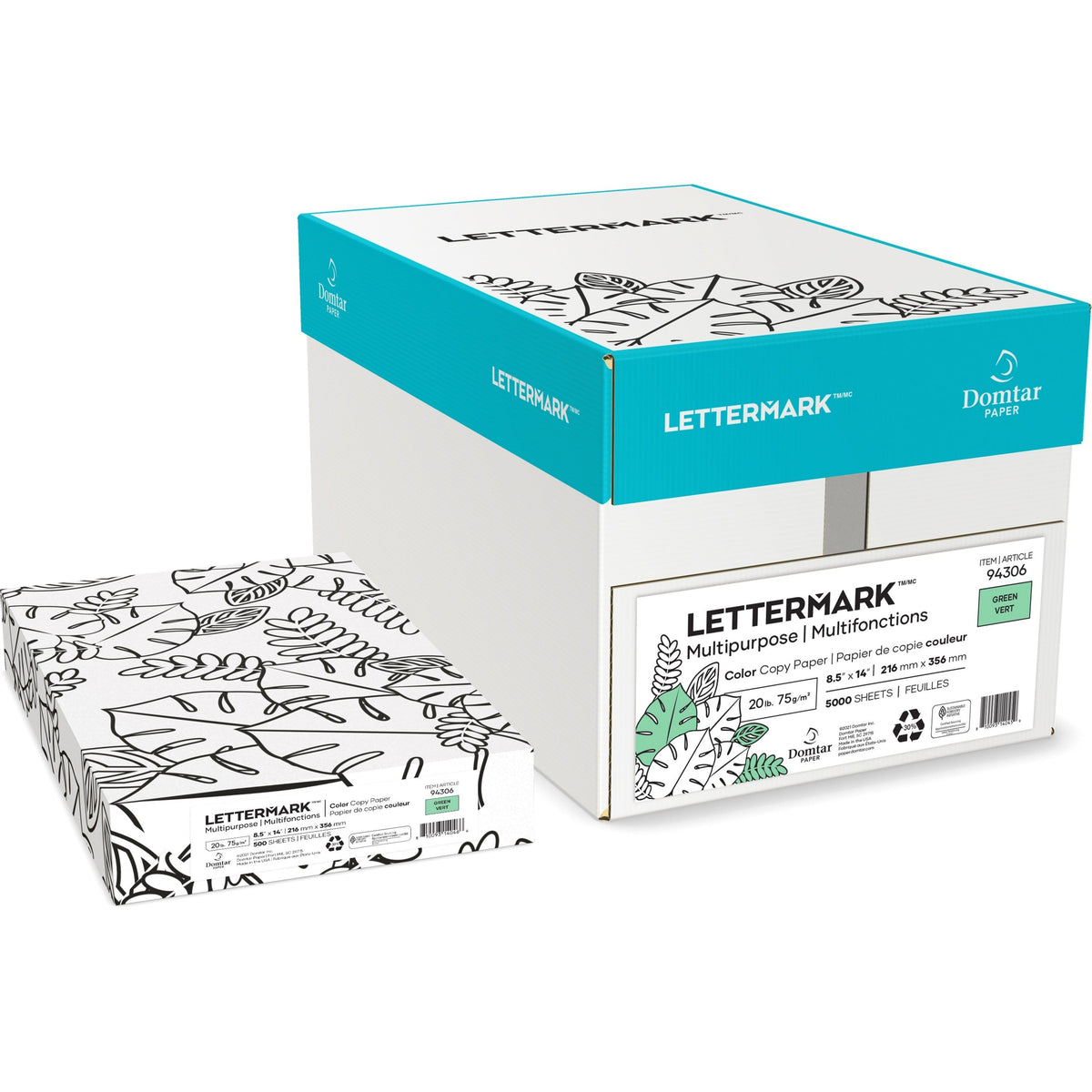 Lettermark Colors Multipurpose Paper – Legal, 8.5" × 14", 20 lb, 500 Sheets