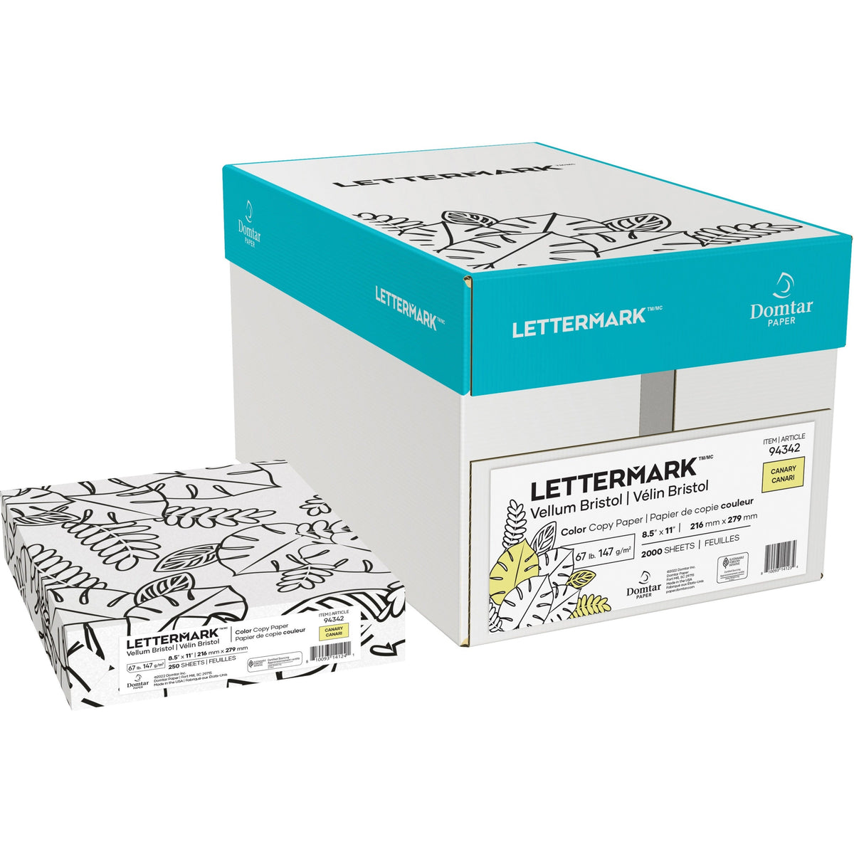 Lettermark Vellum Bristol Paper Cover – Letter, 8.5" × 11", 67 lb, 250 Sheets