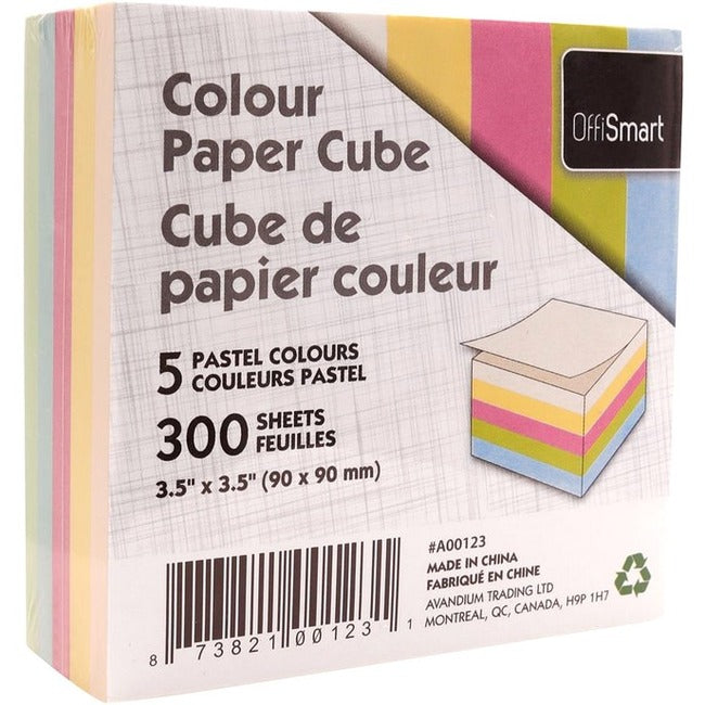 OFFISMART Pastel Paper Cube, 300 Sheets