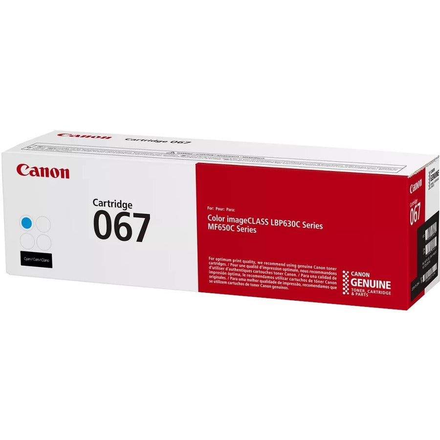 Cartouche de toner laser Canon 067 originale à rendement standard - Cyan - 1 unité