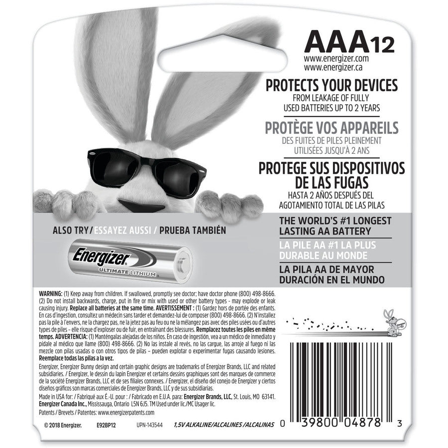 Energizer MAX Alkaline AAA Batteries, 12 Pack