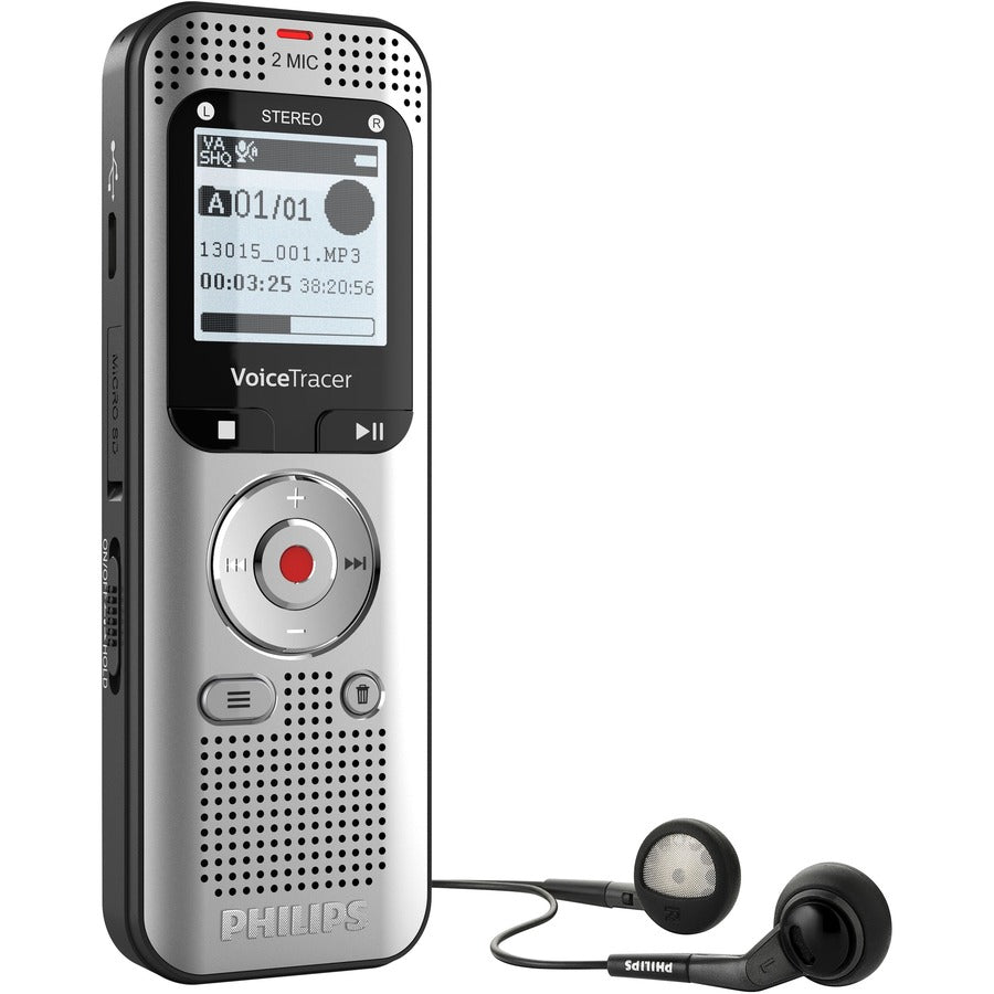 Philips VoiceTracer DVT2015 8GB Voice Recorder with Sembly Cloud Speech-to-Text Software