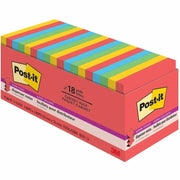 Blocs-notes Post-it® Super Sticky Pop-up pour Distributeur | 76 × 76 mm | Couleurs Vives | 18 Blocs/Paquet