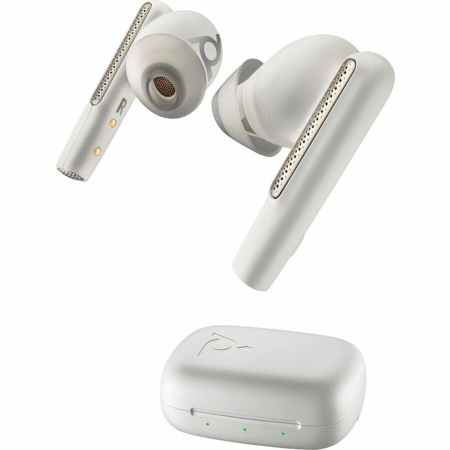 Poly Voyager Free 60 UC White Sand Earbuds +BT700 USB-C Adapter +Basic Charge Case