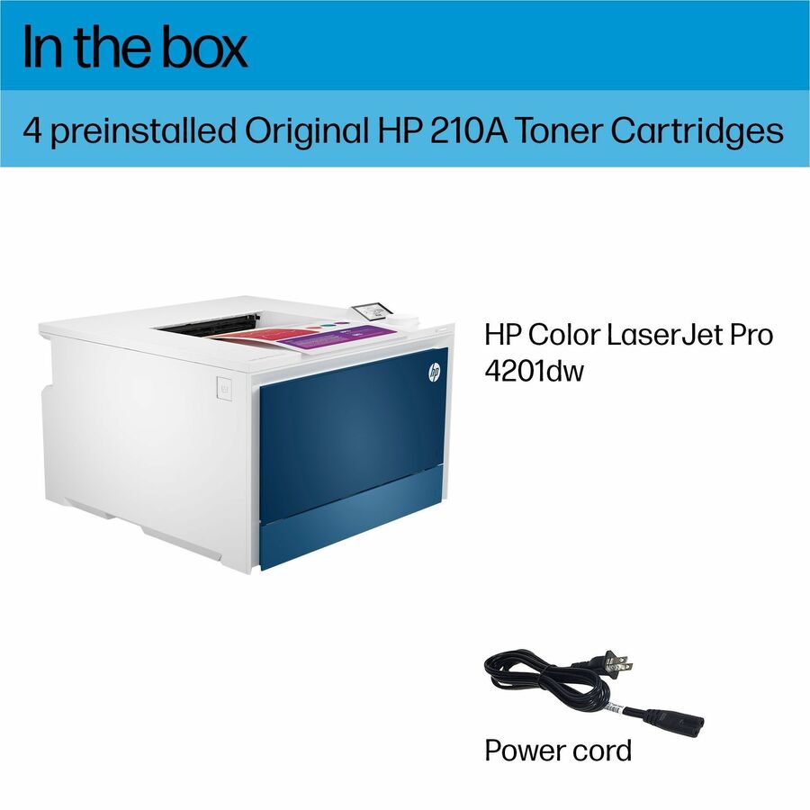 HP LaserJet Pro 4201dw Laser Printer - Color