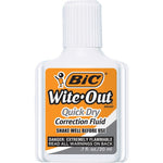 BIC Wite-Out Quick Dry Correction Fluid — 20mL, Wedge Foam Applicator