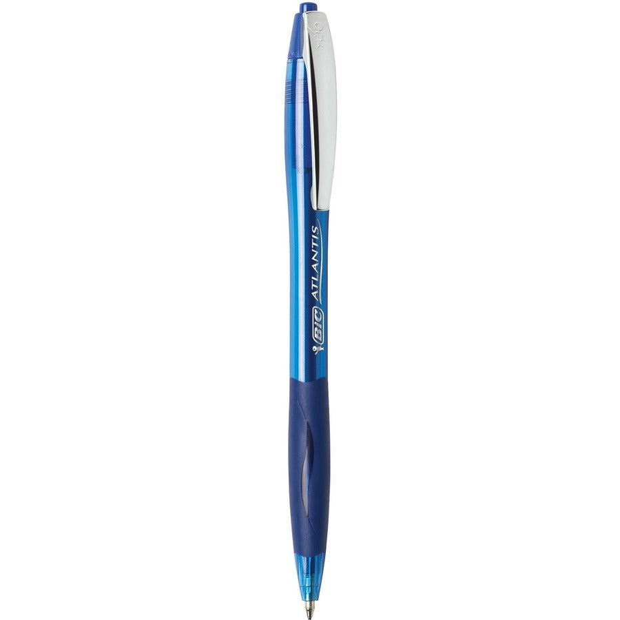 BIC Glide Blue Retractable Ballpoint Pens, Medium Point (1.0 mm), 12-Count Pack, Ultra Smooth Writing Blue Pens