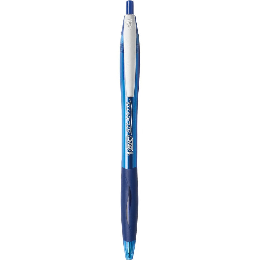 BIC Glide Blue Retractable Ballpoint Pens, Medium Point (1.0 mm), 12-Count Pack, Ultra Smooth Writing Blue Pens