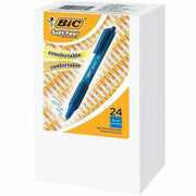 BIC Soft Feel Retractable Ballpoint Pens – Blue, Medium Point 1.0mm, 24-Pack