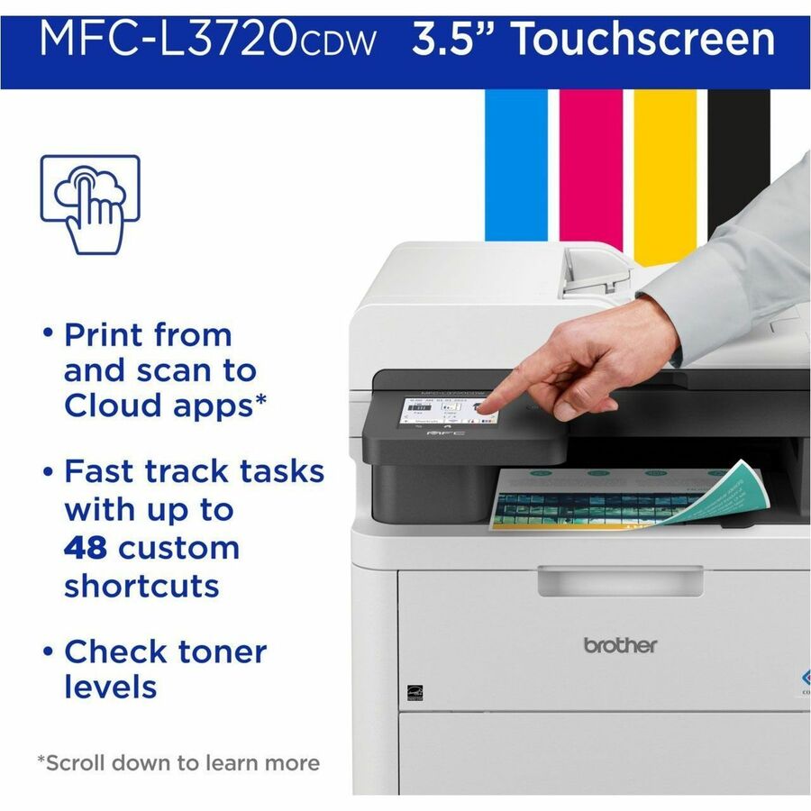 Brother MFC-L3720CDW Wireless LED Multifunction Printer - Color