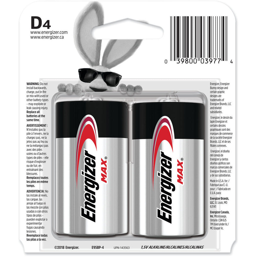 Energizer Max Alkaline D Batteries