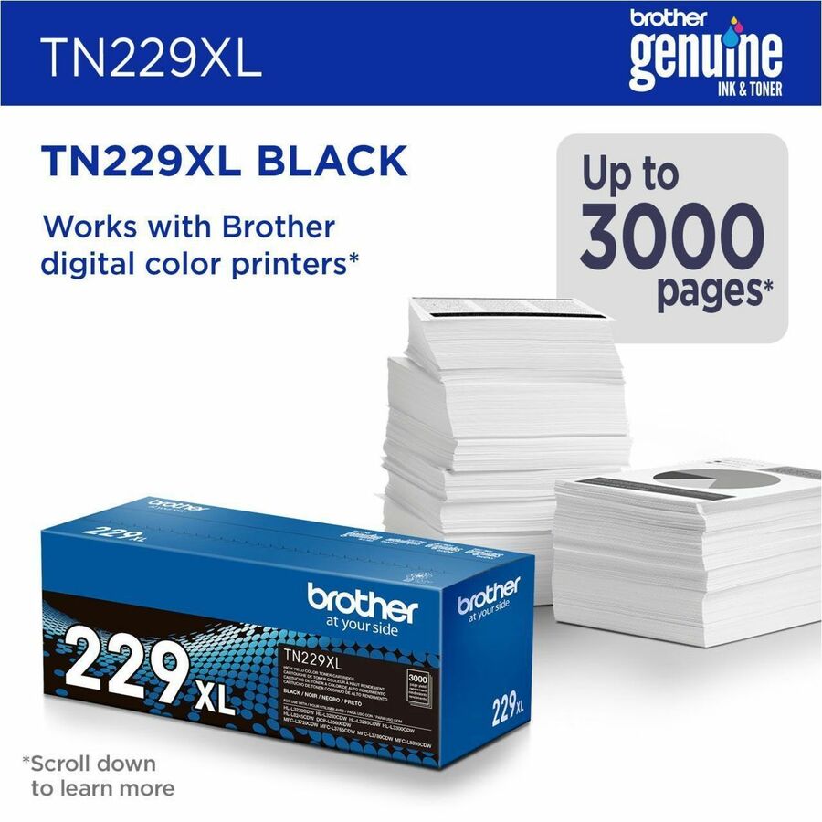 Brother Original High Yield Laser Toner Cartridge - Black - 1 Each (Model 2)