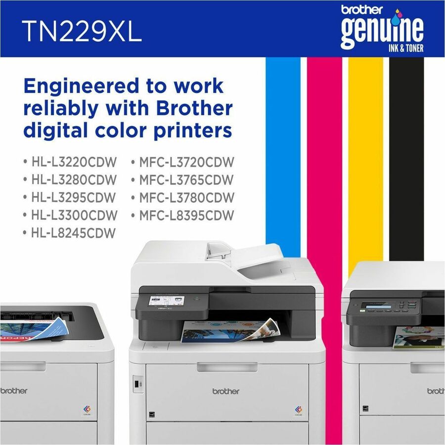 Brother Original High Yield Laser Toner Cartridge - Yellow - 1 Each