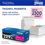 Brother TN229XLM High-Yield Magenta Toner Cartridge – 2,300 Pages