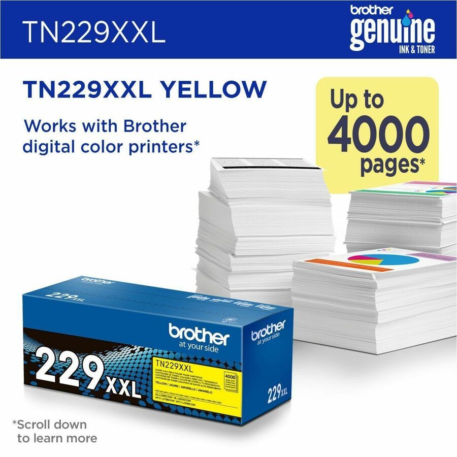 Brother Original Super High Yield Laser Toner Cartridge - Yellow - 1 Each